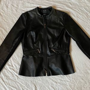 A/X Armani exchange leather jacket sz M